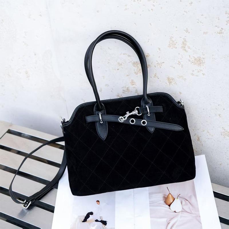 

Genuine Leather Women s Bag Korean Version Versatile Fashion Matte Cowhide Handbag Shoulder Crossbody Stylish Niche Tote Bag 34*24*13