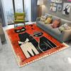 Retro Cat Kitten Abstract Art Cute Carpet Living Room Sofa Bedroom Study Kitchen Entrance Door Mat Non-slip Home Decor Rug