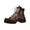 Louis Vuitton Stivali da Combattimento in Pelle Rubino Donna Marrone 1AALYG
