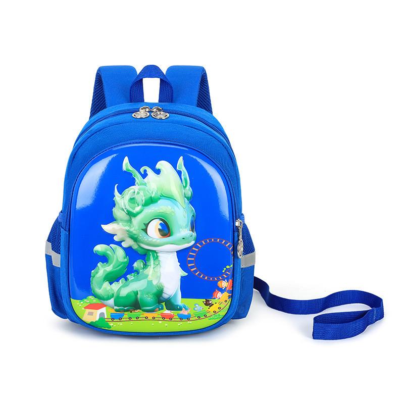 Adorable Cartoon Hard Shell Backpack For Kids With Playful Designs In Blue And Pink