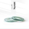 1 Pcs A Grade Jadeite Ring For Men And Women White Ice Type Finger Ring Simple Style Unisex Ring