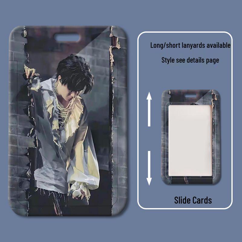 Xue Zhiqian Sliding Plastic Card Holder: Student ID, Meal Card, Name Tag, Work Pass, Bus Access