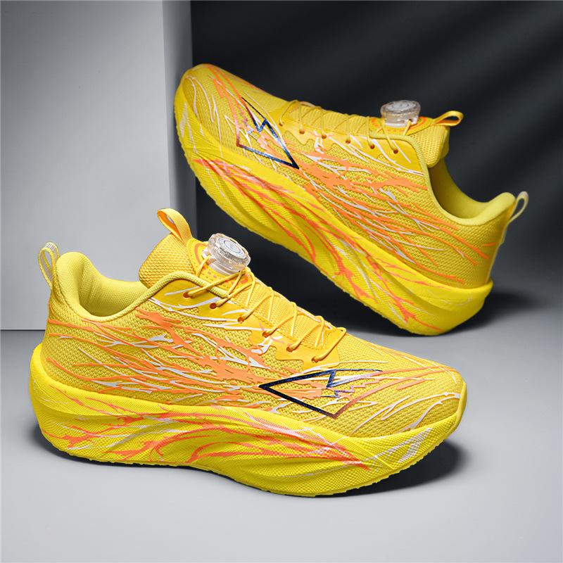 Autumn new carbon plate non-slip primary and secondary school sports shoes running racing shoes youth running shoes parent-child shoes