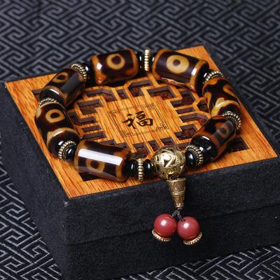 Natural Chalcedony Agate Beaded Bracelet Natural Stone Stretch Elastic Cord Jewelry Charm Women Men Gift