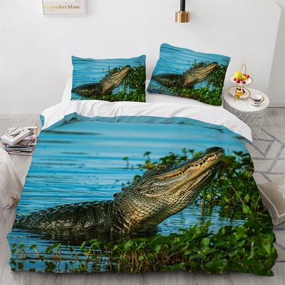 3D Print Crocodilian Bed Quilts Cover Sets For Teen Boy Bedding Set Including Terrorist Animals Duvet Cover Set +Pillowcases New