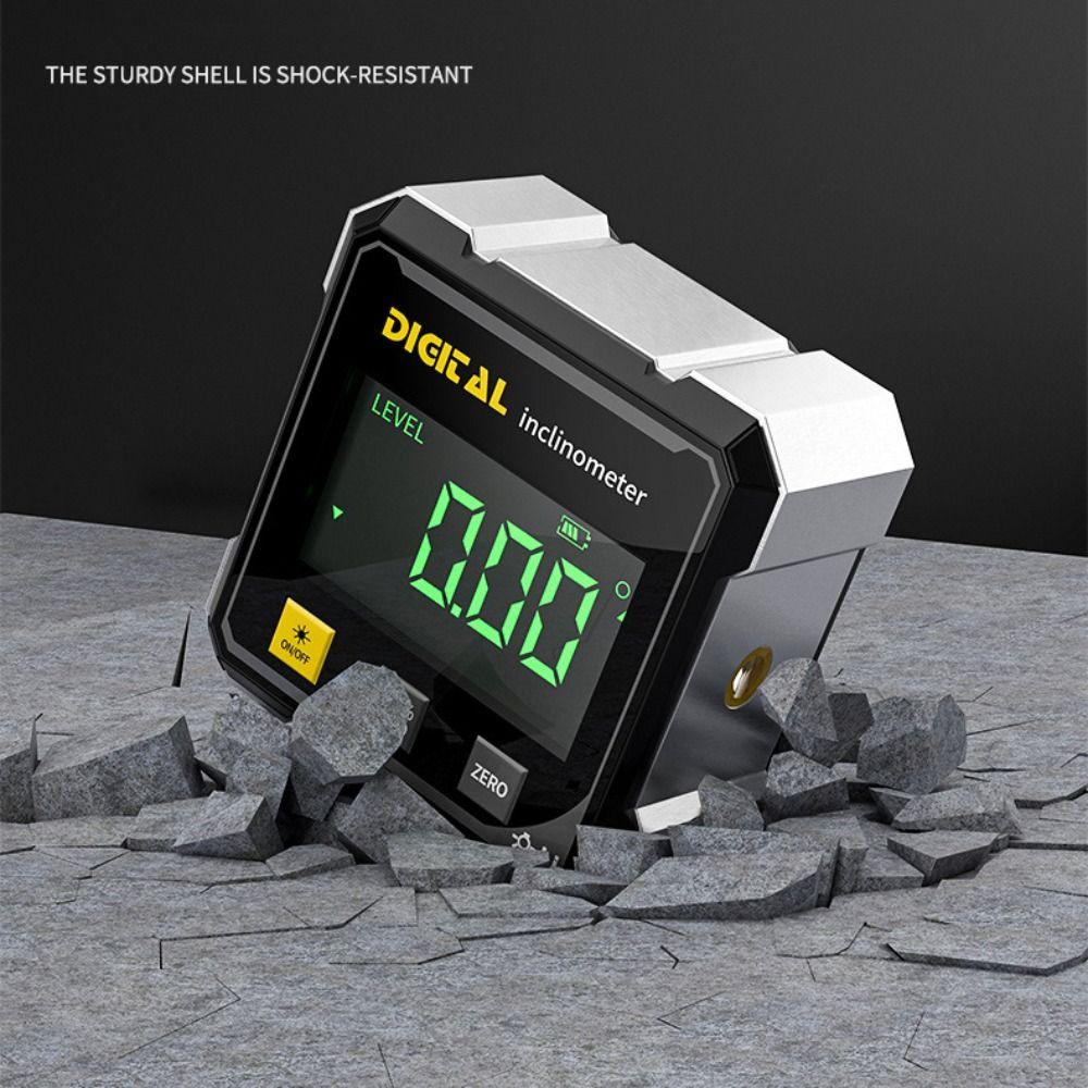 Rechargeable Double Sided Laser Inclinometer Four Sided Magnetic Slope Level Angle Level  Household
