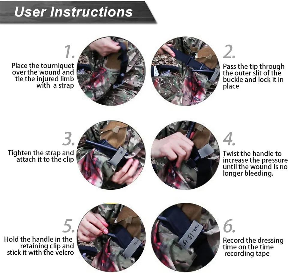 Opaska uciskowa bojowa medyczna opaska uciskowa taktyczna wojskowa na wypadek nagłego wypadku z długopisem pierwsza pomoc sprzęt kempingowy do eksploracji na świeżym powietrzu