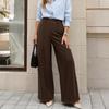Fall New Style Solid Color High-waist Wide-leg Casual Pants for Women