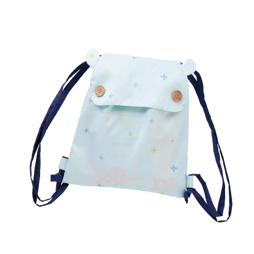 ogawa Kids Raincoat for Children 90cm Kukka Hippo Forest Walk with Reflective Tape Backpack with Storage Bag Adjustable Tucks for Wearing Over a