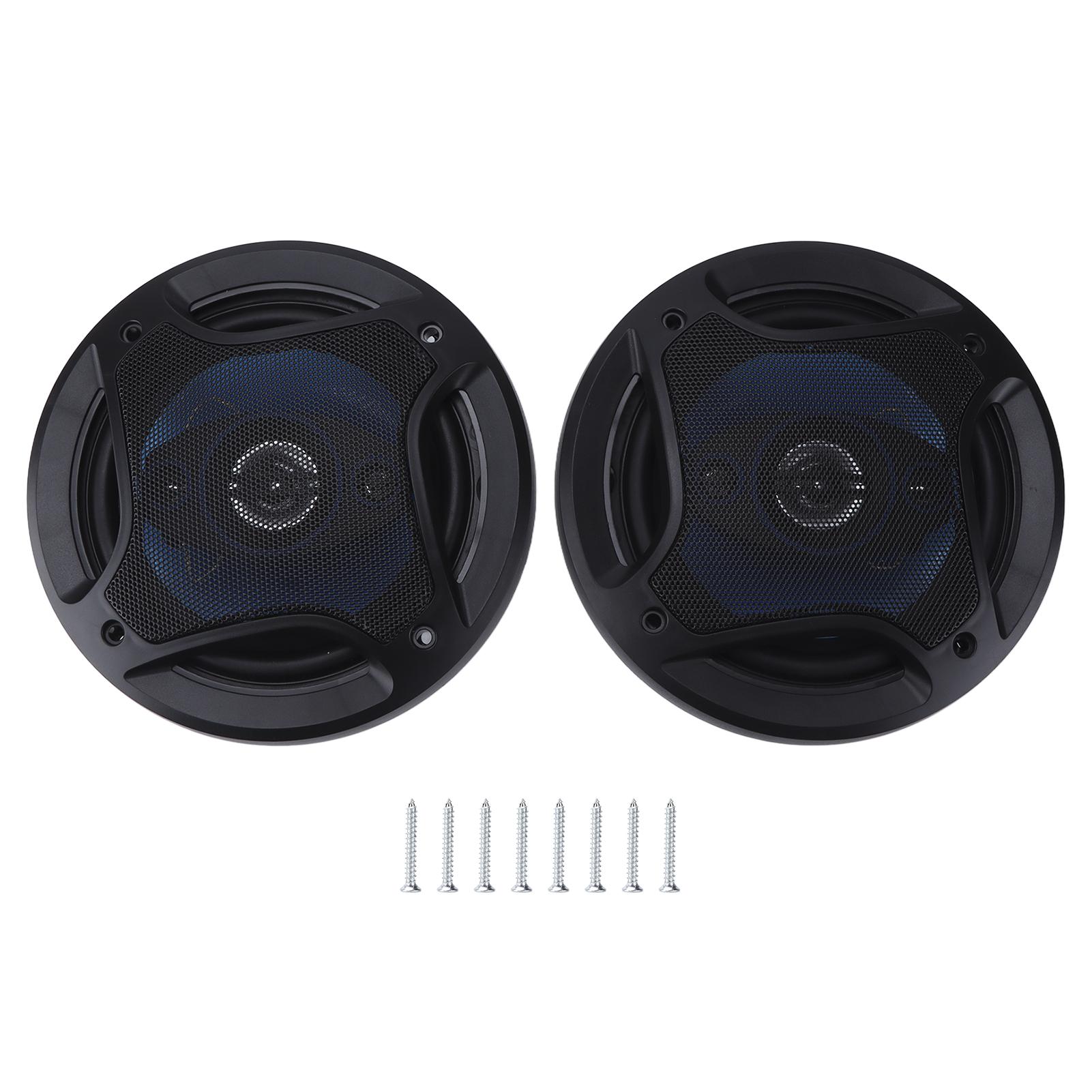 2 ST 6,5 tums Bilhögtalare Fullregister 90DB 500W Högeffektiv Högtalare Ljudsystem black
