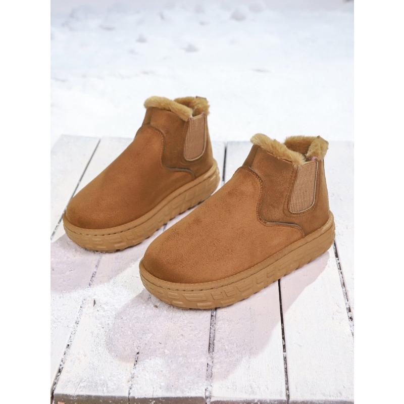 Women's Plus Size Platform Snow Boots Winter New Warm Fleece Lined Cotton Boots