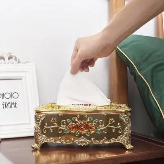 European Style Paper Drawer Living Room Household Plastic Tissue Box Dining Table Ktv Creative Napkin Paper Box