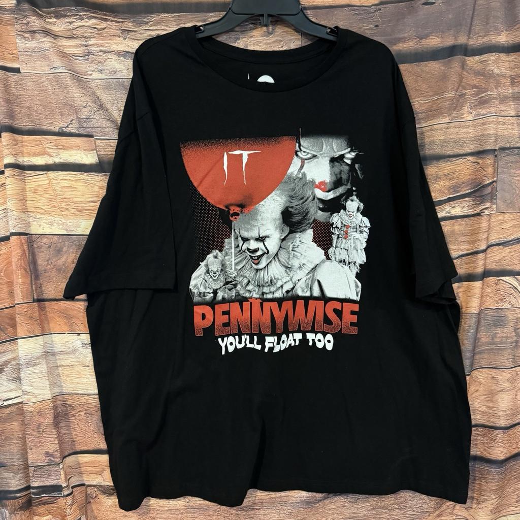 Pennywise IT Clown "You'll Float Too" Horror Movie Halloween Graphic 3XL Unisex T-Shirt