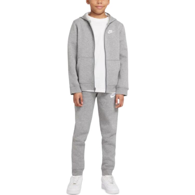 Детские джоггеры Nike Kids с манжетами и вышитым логотипом Детские джоггеры серого цвета — фото 4