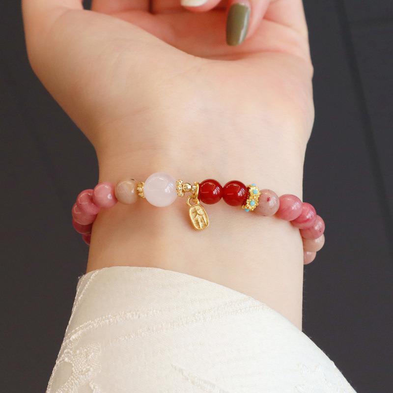 2025 Pink Crystal  Freshwater Pearl Bracelet for Women – Elegant Natural Stone  Shell Bead Jewelry