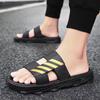 Summer New Fashion Men's Slippers Outdoor Leisure One-word Beach Cool Slippers Soft Bottom Non-slip Slippers Men