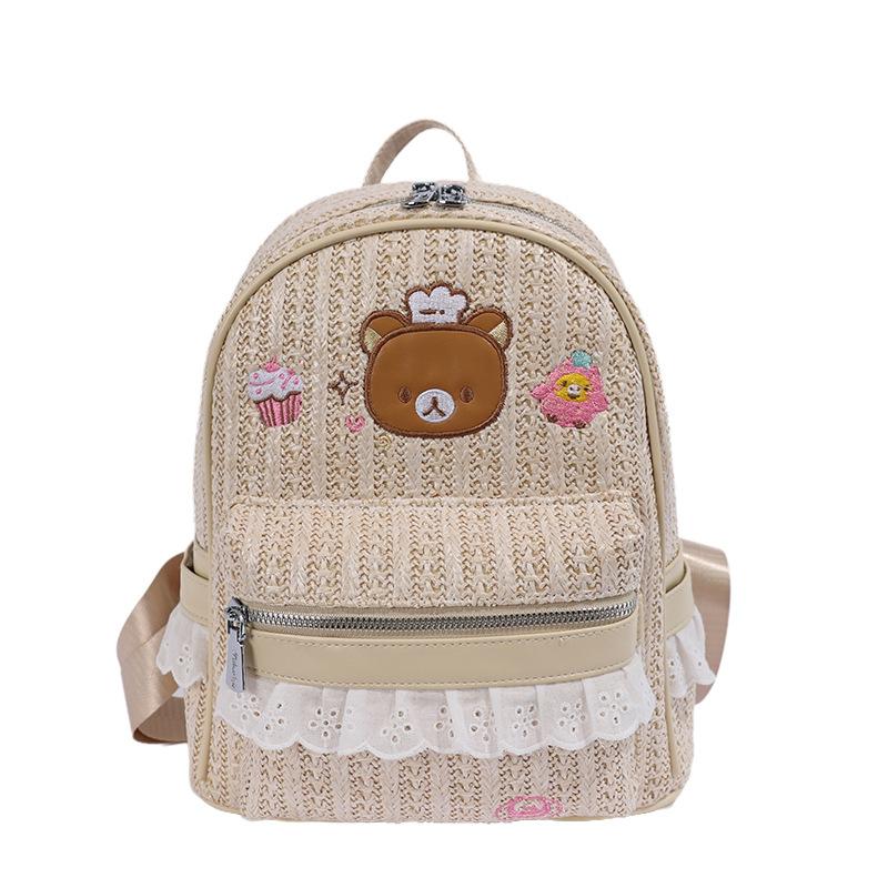 Schoolbag Cute Cute Girl Large Capacity Backpack 1011 New Commuter Backpack College Style Student Schoolbag Travel Bag