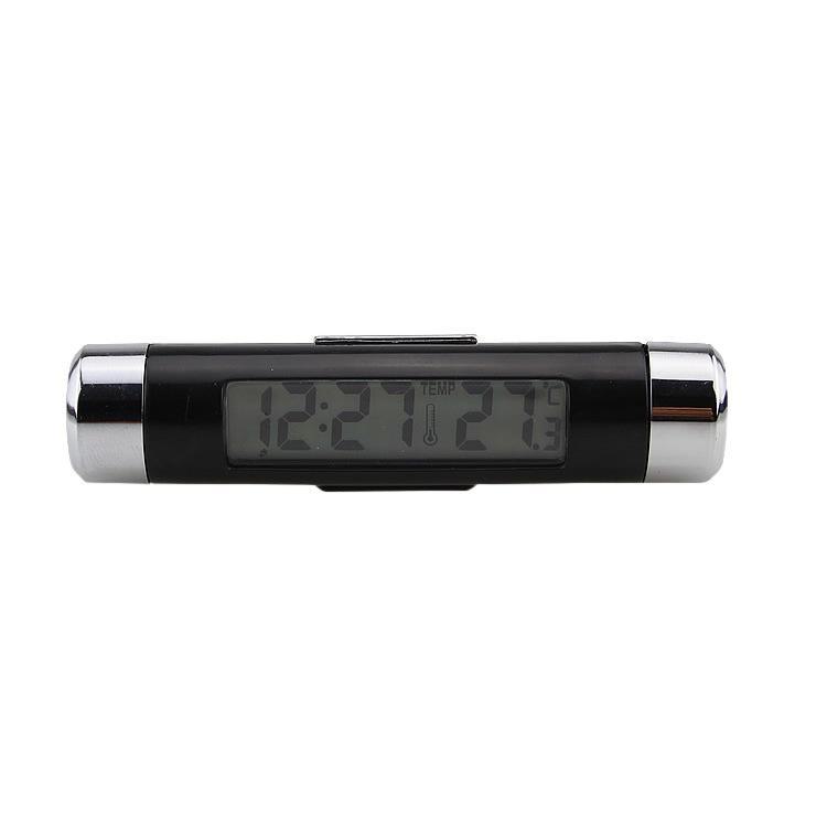 LED Backlit Car Air Vent Clip Thermometer and Clock Display