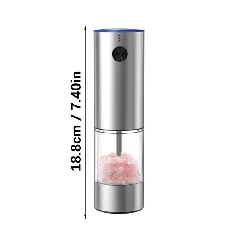 Automatic Spices Grinder With Easy Operation For Black Peppers Sea Salt Cooking Essential Rechargeable Battery