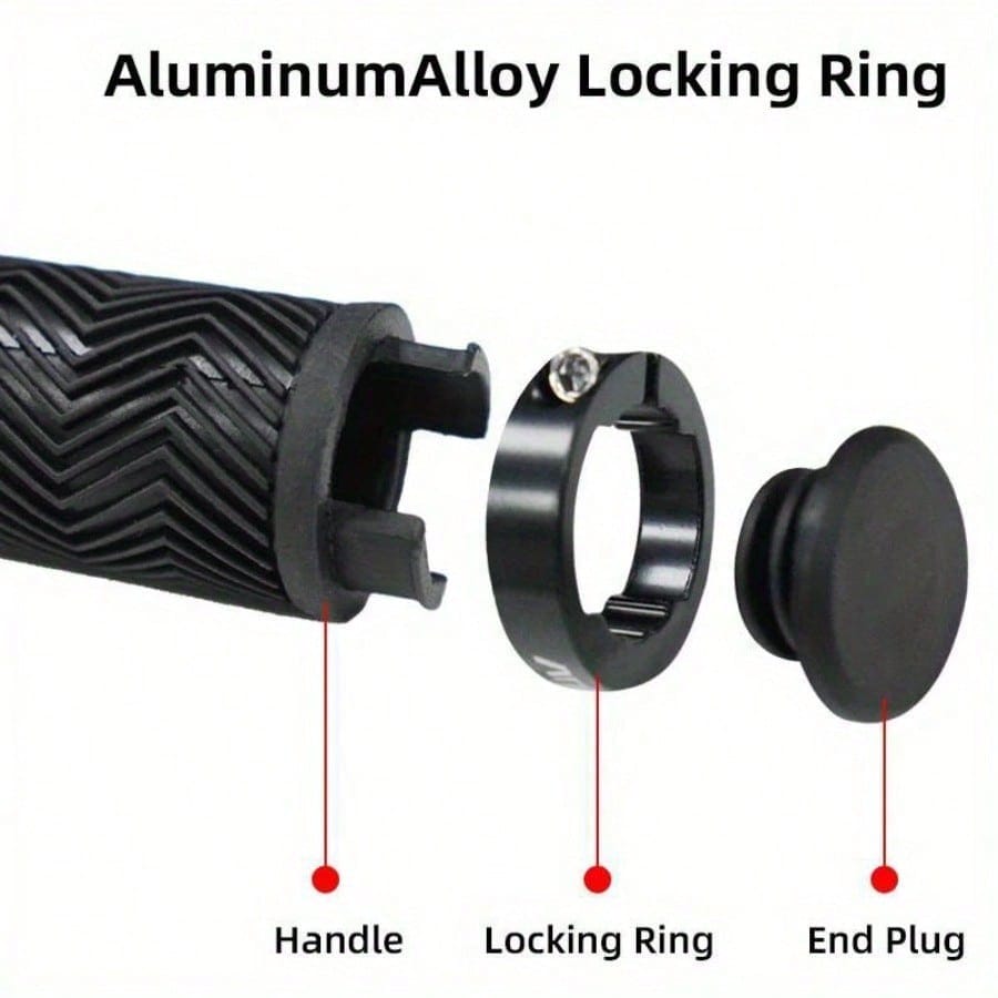Bicycle Grips Handbar Grip Rubber Non-slip Lock Ring Cycling Anti Slip and Mountain Bike Accessory