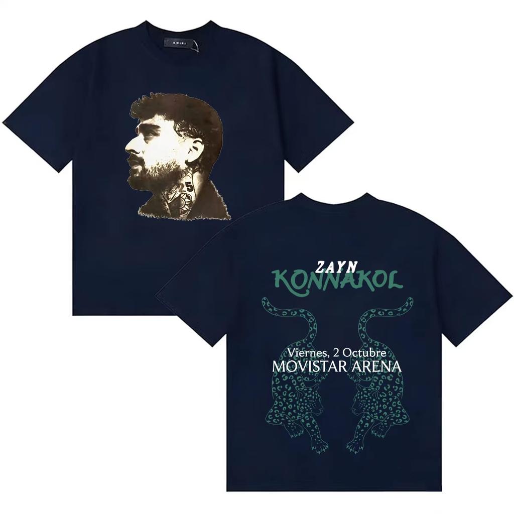2026 Sommer Unisex Vintage Oberteil Sänger Zayn Malik KONNAKOL Popmusik T-Shirt Herren Damen Fans Lässig Gemütlich Baumwolle Y2K Große Größen Oberteil