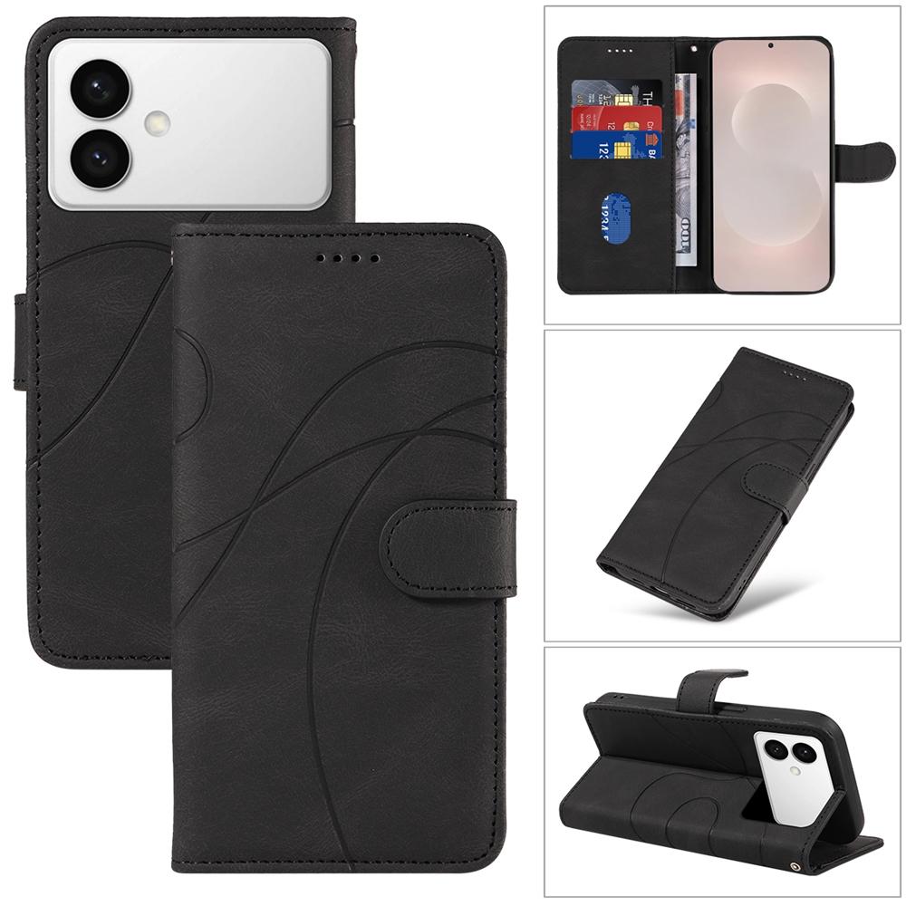 Magnetic Leather Wallet Case for Samsung Galaxy S26 S25 S24 S23 S22 S21 S20 S10 S9 S8 S7 Edge Pro FE Ultra Plus Cover Curve Line