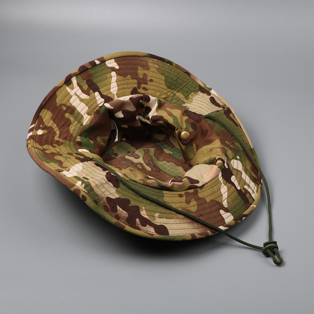 Cappello Boonie Mimetico Tattico per Sport all'Aperto Pesca Escursionismo Caccia Protezione Solare Cappello a Secchiello da Uomo Estivo