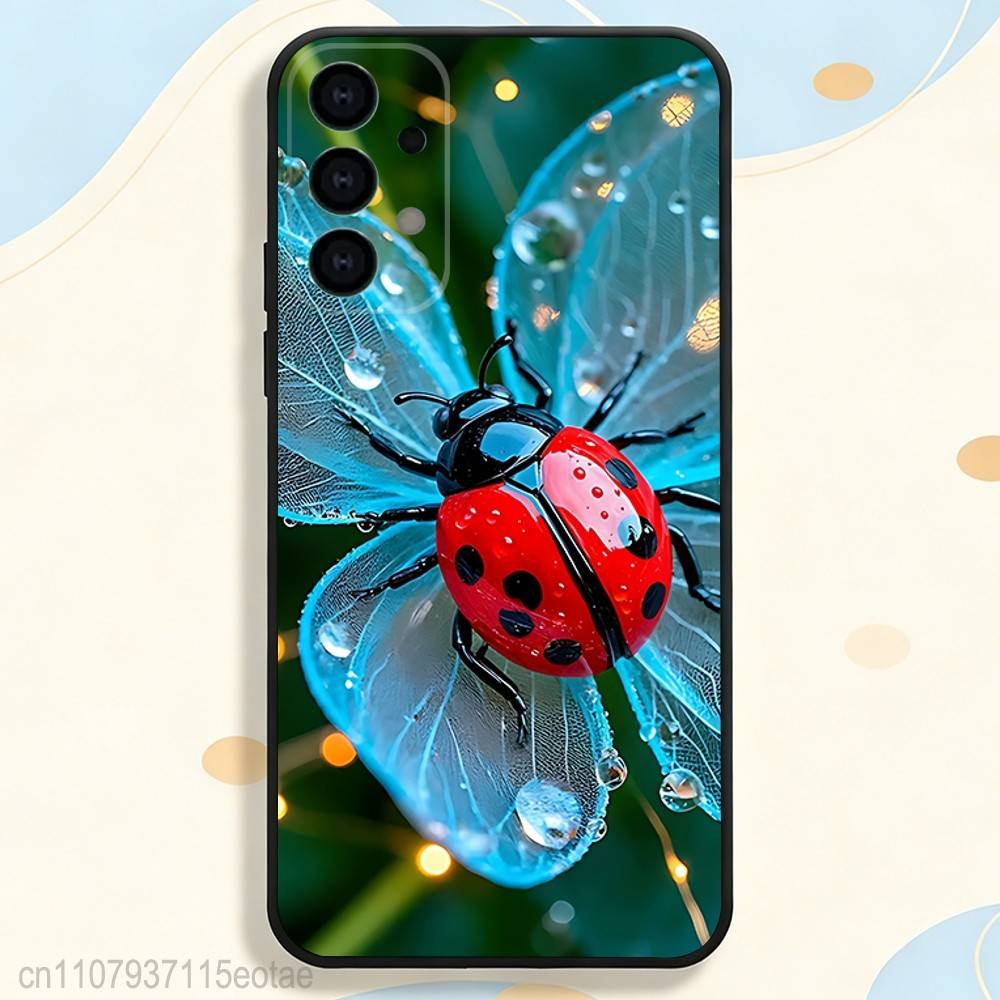 Insect Seven-Star ladybug Phone Case for Samsung S series s21 s22 s23 s24 s25 S26 FE Plus Ultra TPU Soft to Skin-friendly case