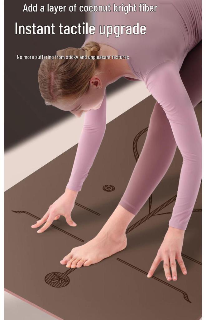 Coconut Shell Diatom Mud Yoga Mat - Natural Rubber, Non-Slip, Shock-Absorbent, Thickened PU Fitness Mat