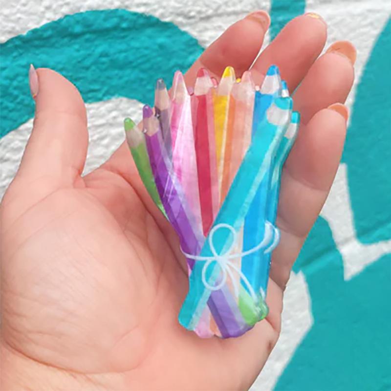 Pencil-shaped hairpin with interesting personality, fashionable, versatile, elegant and cute hair accessory, suitable for daily