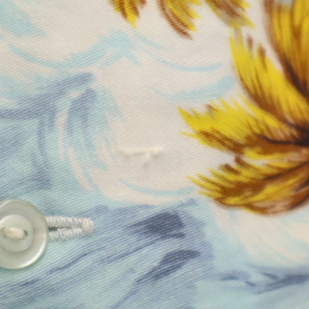 GOLD FISH 80s 90s Old Hawaiian Pattern Short Sleeve Aloha Shirt Men's Used