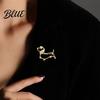 Zinc Alloy Brooch Women Hollow Design Smooth Polish Puppy Shape