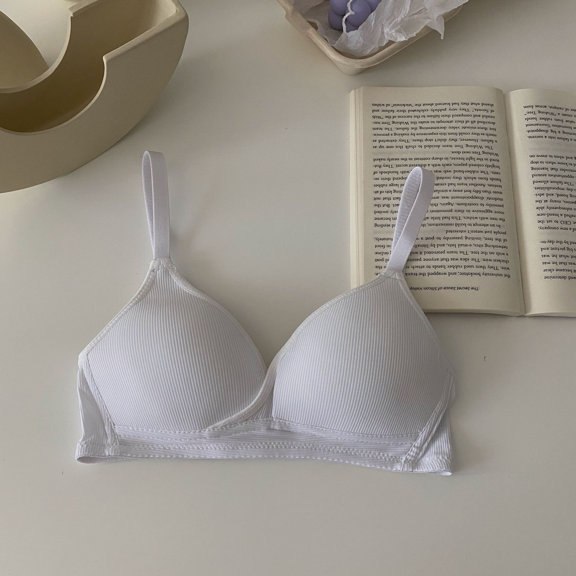 

Женский бюстгальтер Breatahble для девочек-подростков с чашками AB, нижнее белье, женский бесшовный бюстгальтер Grather, тренировочный бюстгальтер для девочек 36/80AB белый