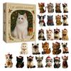 2D Acrylic Cat Christmas Calendar Countdown Calendar with 24 Boxes Holiday Ornament for 2025 Xmas Navidad Party Supplies