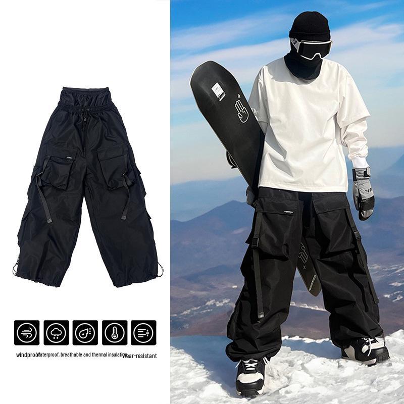 Ice Degree Unisex Waterproof Ski Pants - Violet, Heavy Duty, Multi-Pocket, Wear-Resistant