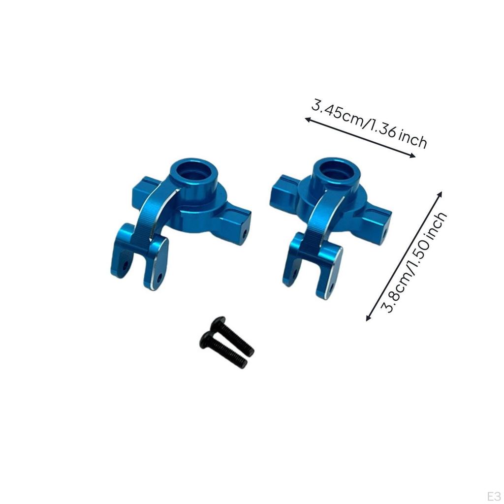 2 Pieces RC Steering Knuckles with Screws Easy To Install Part Anodized