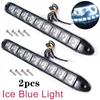 1pair 9 LED 12V Daytime Running Lights Flexible Waterproof Car Head Lamp Led Light Fog Day Driving Head