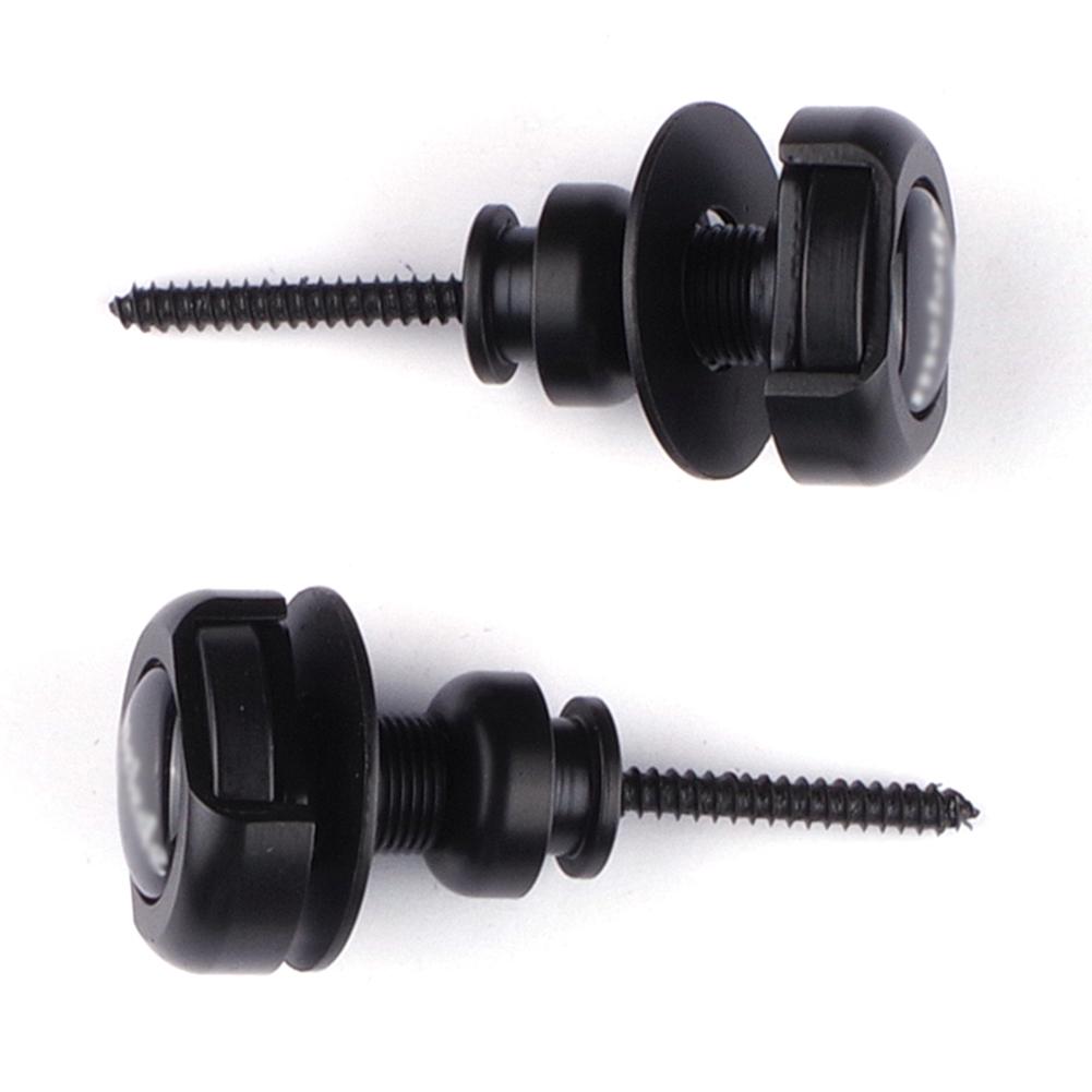 2 Pcs Guitar Strap Locks with Mounting Screws Guitar Strap Locks Set Guitar Strap Button Locks for Electric/Bass/Acoustic Guitar