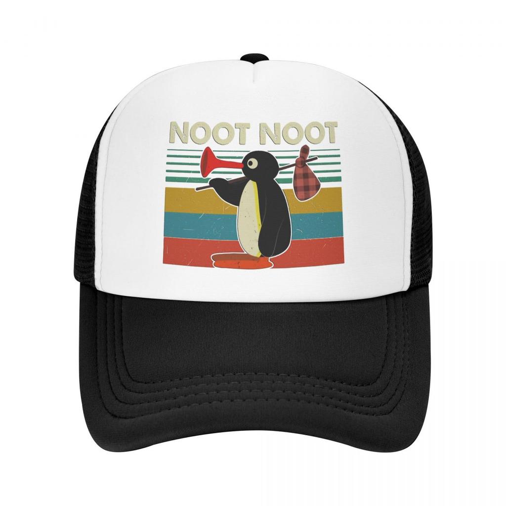 Noot Trucker Hats Pingu Pinga Penguin TV Mesh Net Baseball Cap für Unisex Frauen Kpop Snapback Caps Streetwear