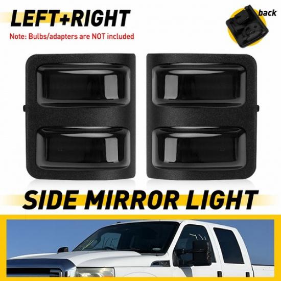 Side Mirror Signal Lights Housing Clear/Smoked/Amber Len For 2013-2014 Ford F150