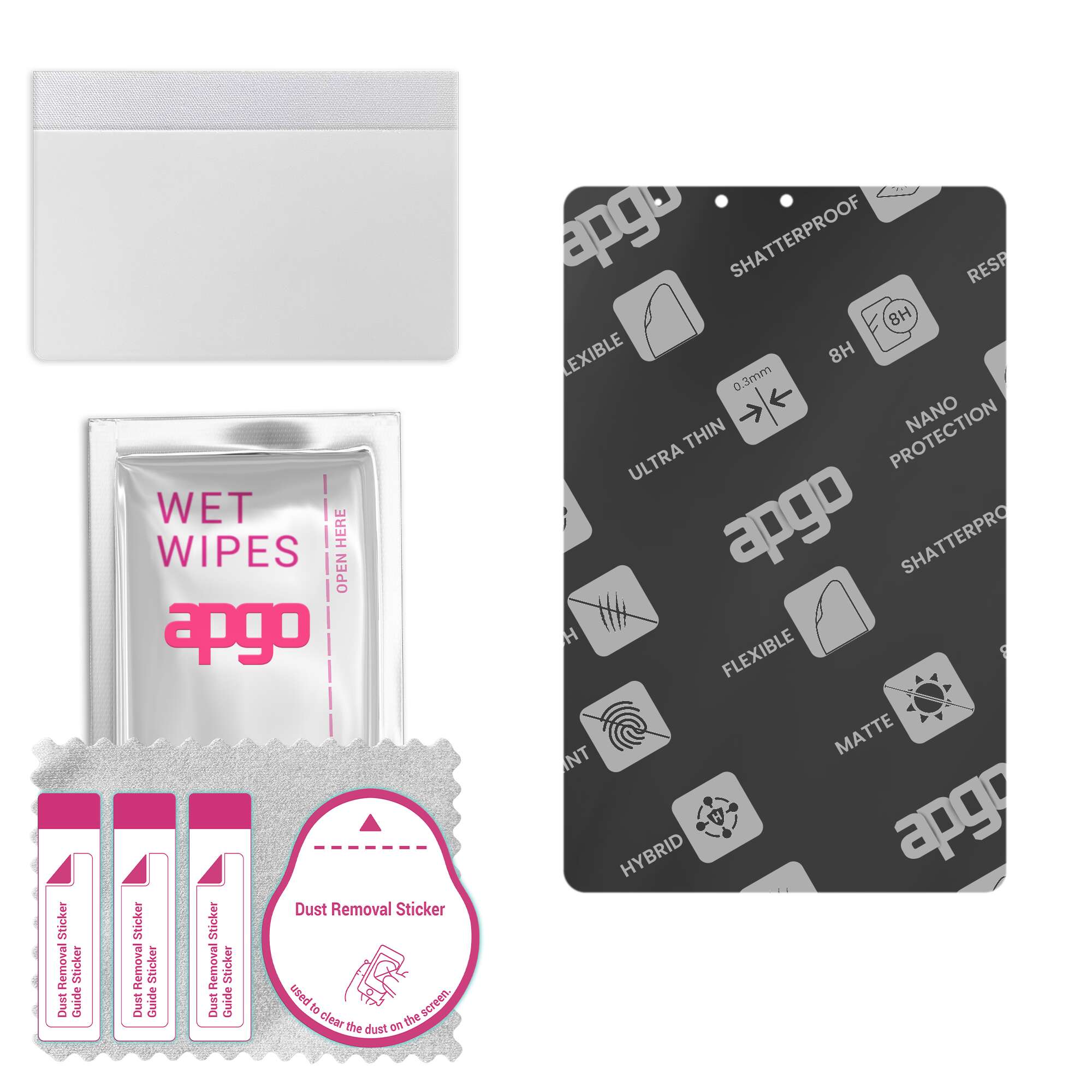 

apgo MATTE Hybrid protective glass compatible with Acer Enduro Urban T3, flexible nano glass, great replacement for tempered glass, scratch-resistant,