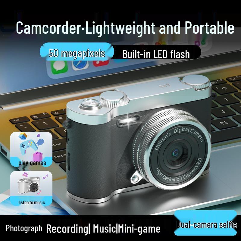 Retro Portable HD Entry-Level Selfie Card Camera for Students