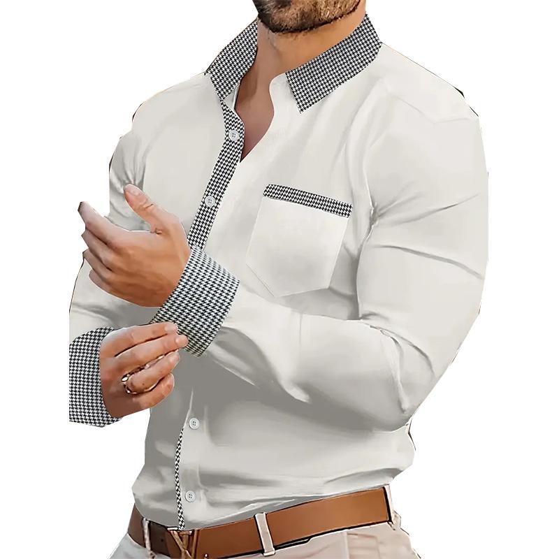 Men's Long Sleeved Spring and Autumn Button Up Shirt with 3D Digital Printing for Casual Daily Entertainment and Fashionable Design