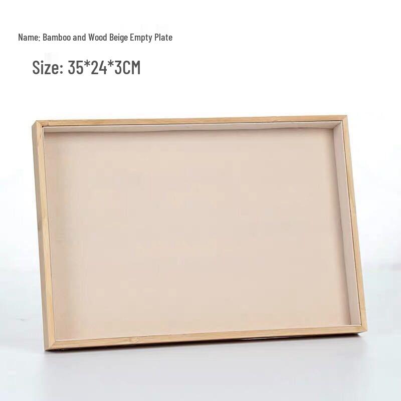 Bamboo Jewelry Display Tray with Velvet Lining for Bracelets & Necklaces