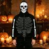 Men's Fashion Casual Halloween Print Hooded Jacket with Pockets for Fall and Winter