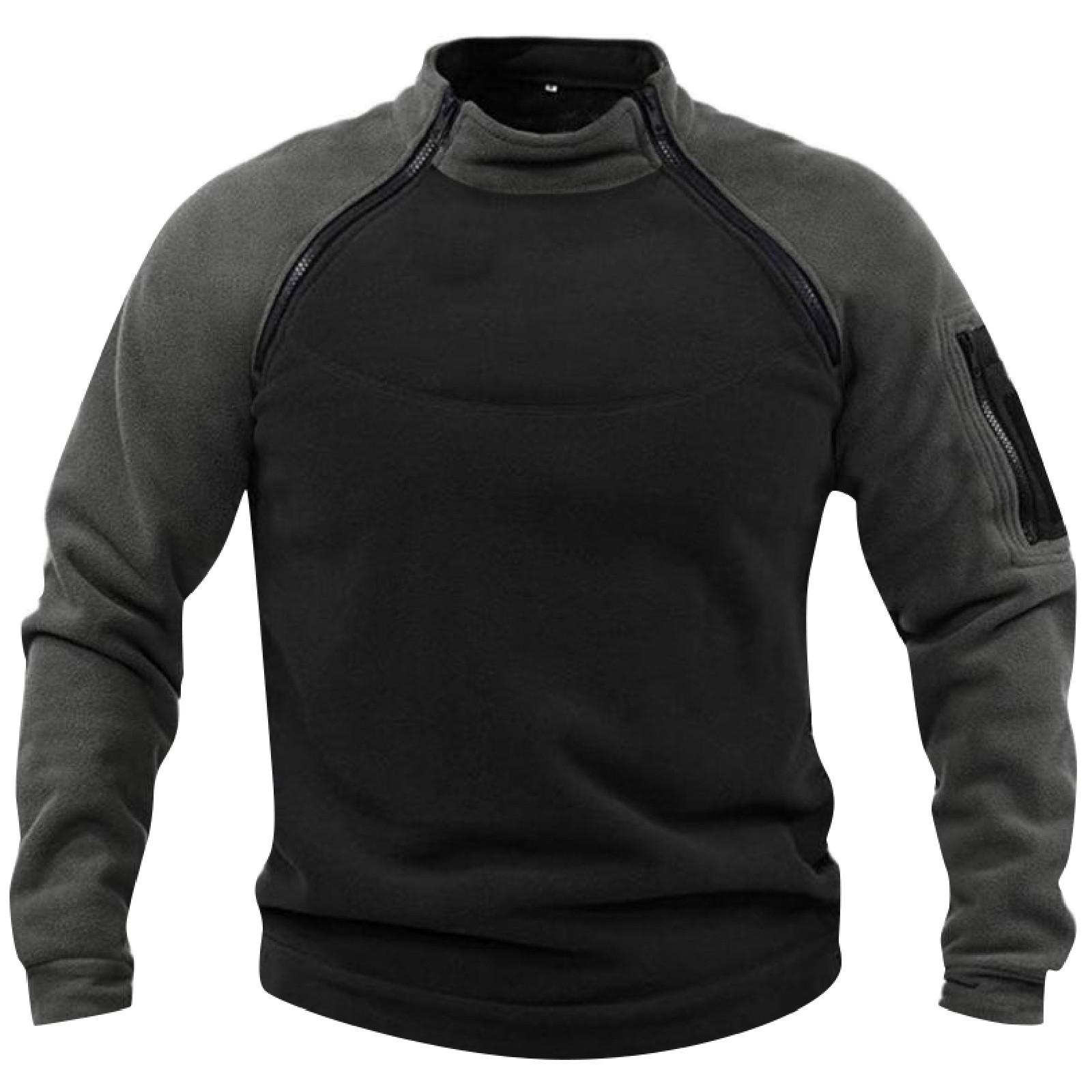 

Men s Outdoor Jacket Hunting Clothes Warm Zippers Fleece Pullover Man Windproof Spring Winter Coat Thermal Underwear S