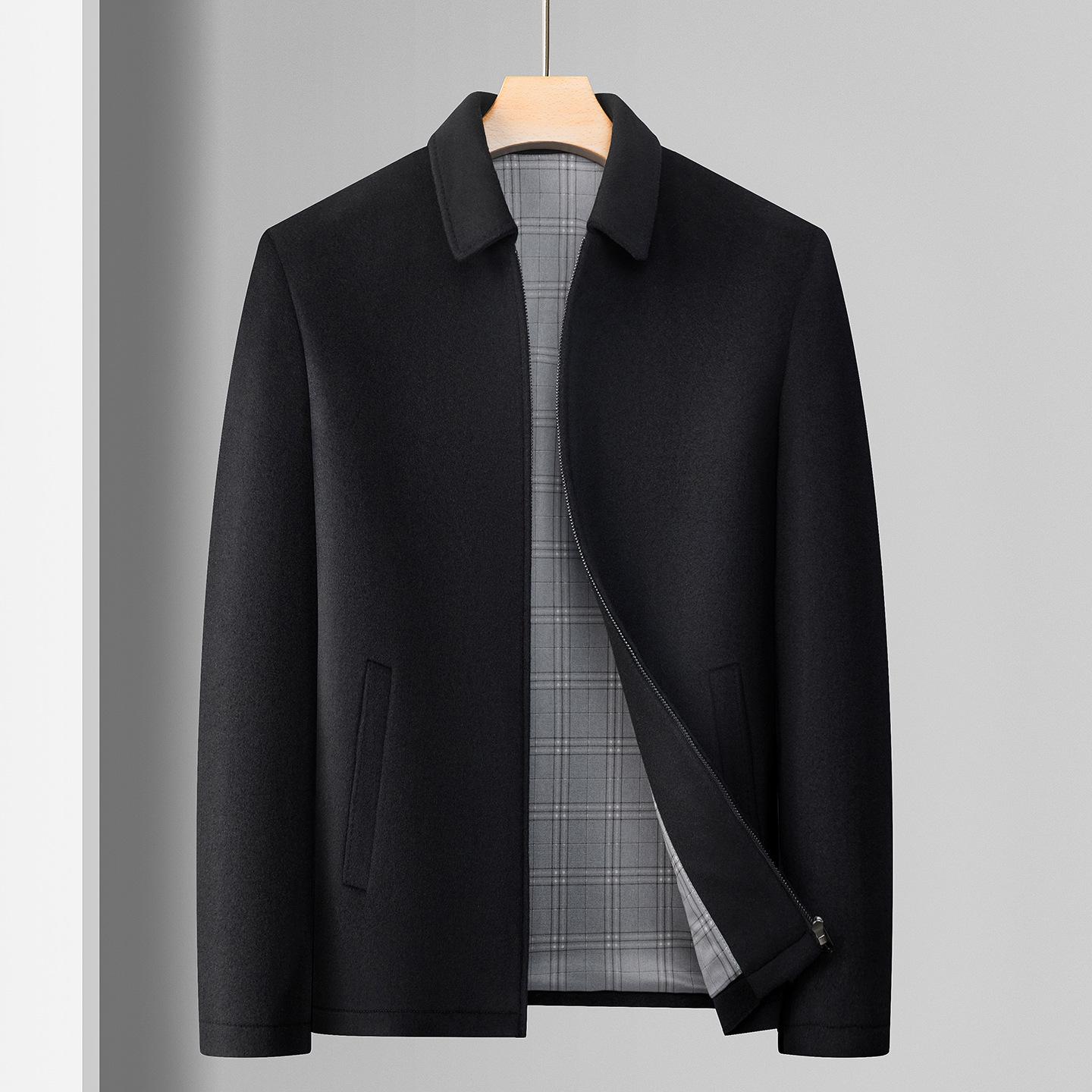 

2025 Men s High-End Wool Lapel Jacket - Autumn/Winter Bestseller L чорний