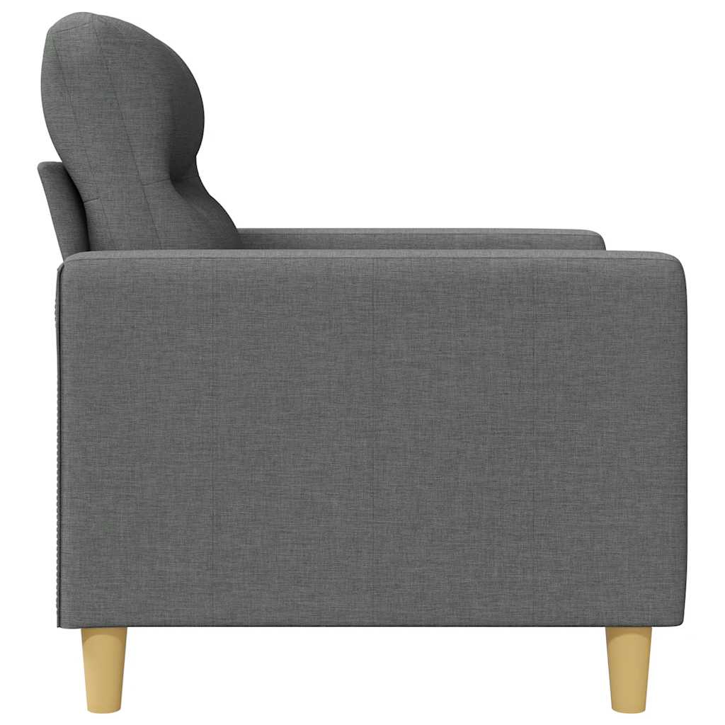 Vidaxl 2-Seater Sofa, Dark Grey, 120 Cm, Upholstered In Fabric