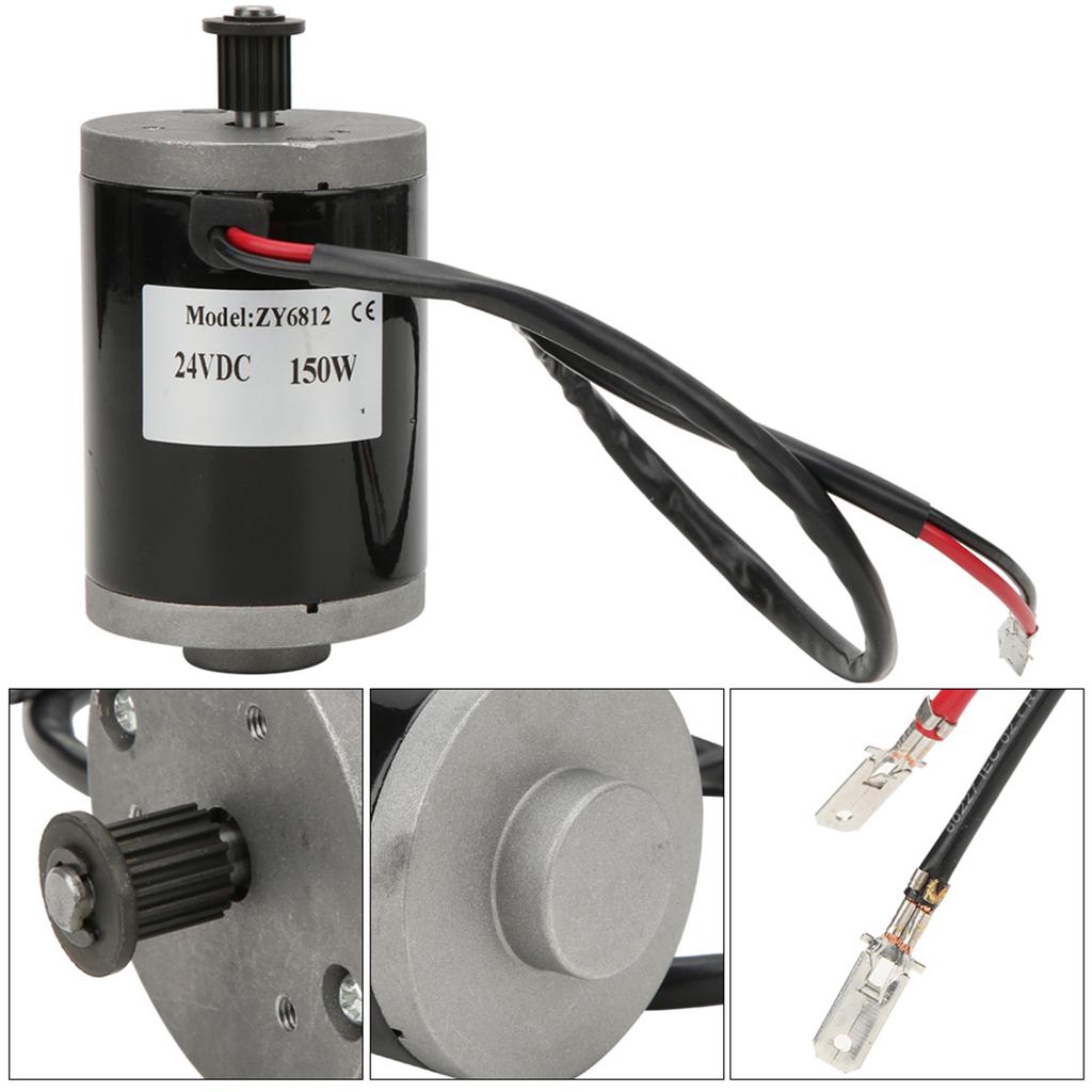 ZY6812 24V 150W Brush Electric Motor Chain Synchronizing Wheels Permanent Magnet DC Chain Tooth