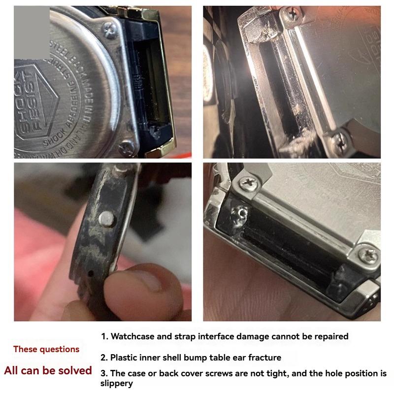 For Casio Square 3229 Case GM-5600 Watch Aluminum Alloy Inner Case Movement Case Damaged Replacement